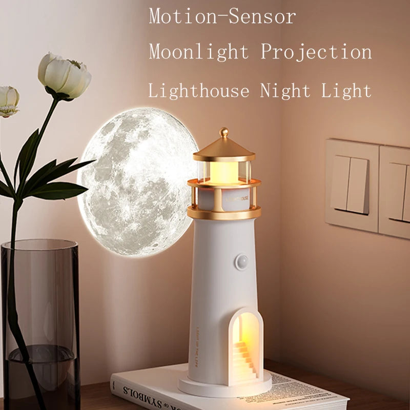 LitEgant Lighthouse Moon Projector